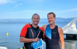 Deux Clusiens dans les eaux de Lac Leman