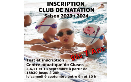 Inscriptions club 2023 2024